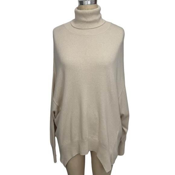 NUDE Sweaters - Nude Brand Knit Turtleneck Sweater Oversized Italian 46 XL Wool Cashmere Blend